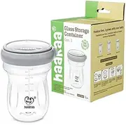 Haakaa: Glass Bottle Storage Container 160ml - Grey