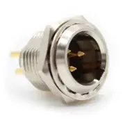 2PC ORION FANS IO-TXLR3-M-PS-1 3 Pin Male Mini XLR Panel Mount Connector w/ Hex