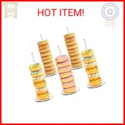 Ponpon Acrylic Donut Stand for Dessert Table, 5 Packs Clear Donuts Holder Stand