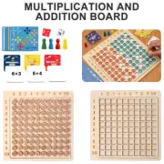 Wooden Math Multiplication and Addition Board Montessori Children Counting grvaw