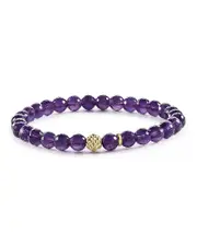 Lagos Caviar Icon Amethyst Bracelet with 18K Gold Caviar Station
