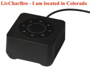 White Noise Sound Machine Corded Electric 20 Soothing Sounds Memory BLACK