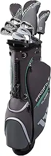 Wilson Women's Profile Platinum SGI Complete Set with Cart Bag - Ladies Right Hand, Tall, Grey/Teal