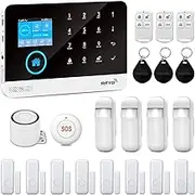 XNY WiFi Home Alarm Systems, Wireless 4G Alarm System for Home Security with APP Alert, 21-Piece-Kit, Motion Detector, Door Window Sensor, Siren,Work with Amazon Alexa and Google Assistant