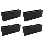 Railing Glass to Glass Clamp, Black Stainless Steel 304 Bracket for Glass Bal...