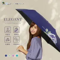 在飛比找PChome24h購物優惠-【雙龍牌】ELEGANT驅黑淨白自動傘 水彩花卉輕巧防曬晴雨