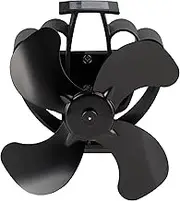 Valo VK000604 Stove Fan for Stove Pipe, Magnetic, Powerless, Low Noise, Dimensions: 18 x 15.2 x 18.3 cm (L x W x H), Black