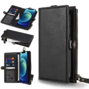 Full Body Protective Bumper Leather Case with Wallet for Apple iPhone 12 Pro Max