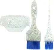 DECOMELODY 1Set Hair Dye Color Brush and Bowl Set Hair Coloring Brush Mixing Bowl for Easy Application Professional Hairdressing Tool for Hair Treatment and Tinting Comfortable Grip