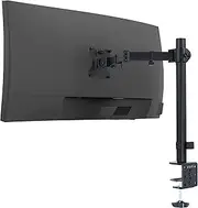 VIVO Single Monitor Arm Desk Mount, for Screens up to 32 inch and 38 inch Ultrawide, Fully Adjustable Stand, VESA 75x75mm 100x100mm, Black, STAND-V001