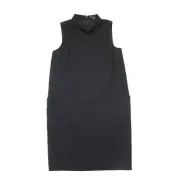 NWT Theory Daveed in Black Virtuous Stretch Wool Mockneck Shift Dress 6