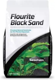 New Aquarium Black Sand Fluorite Black Sand Substrate, 7.7lb