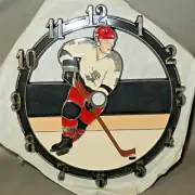 VINTAGE 1984 Ramar IND Plastic Clock Face Hockey 6" x 5.75"