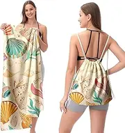 Returntrue Beach Towel Backpack – Portable 2-in-1 Sand-Free Beach Towel with Integrated Storage Bag – Lightweight, Quick-Dry, Printed Towel for Travel, Swimming, Camping & Outdoor Activities (Style 4)