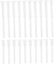 20pcs Computer Case Glue Nails Mini Cpu Fans Crimping Fan Hub Computer Plate Screwdriver Cases Wire Cpu Cooler Shock Absorption Pin Silicone Rubber White