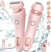 SilkGlide Pro, 2024 Best Silk Glide Razor, Silk Glide Epilator Painless Hair Removal at Home, 2 in 1 Electric Shaver Razors for Women, for Sensitive Skin, Wet & Dry (Pink)