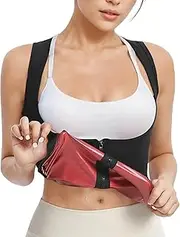 JBT Waist Trainer for Women with Zipper-Sweat Band for Stomach Weight Loss Sauna Vest, Body Shaper, Compression Tank Top