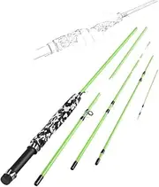 LLEIIshen 9"#5 Fly Fishing Rod 2.7M 5 Sections Carbon Fiber Fly Fishing Rod Medium Fast Action Pole for Stream Leisure Fishing/1661