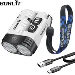 BORUIT U6 LED 手電筒鑰匙扣燈帶 SST20 1600LM 20W 便攜式迷你手電筒可充電工作燈