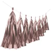 Rose Gold Foil Tassel Garland 6m