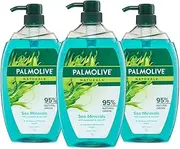 Palmolive Naturals Body Wash 3L (3x1L), Sea Minerals with Seaweed and Sea Salt, Soap Free Shower Gel, No Parabens Phthalates or Alcohol