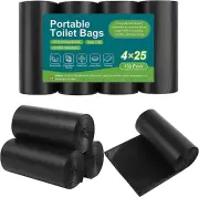 LITFP 100 Portable Toilet Bags, Thickened Biodegradable Camping Toilet Bags Port