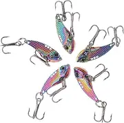 MOBUTOFU 5pcs Tilted Bass Lure Bait Fishing Equipment Fish Shaped Lure Fishing Lure for Fishing Lures for Fishing Fish Shaped Fishing Lures Fishing Supplies Fishing Tool Metal