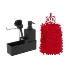 3 in 1 Soap Dispenser with Brush with Sponge Holder