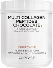 Code Age Keto Chocolate Multi Collagen, 30 Servings - Keto Diet Supplement, Blend Of Grass-Fed Beef, Chicken, Wild Fish And Eggshell Collagen And Fats From Mct Oil