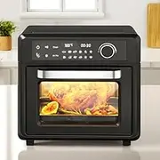 Devanti Air Fryer Oven, 20L 1400W Stainless Steel Airfryer Electric Cooker Deep Fryers Baking Tray Kitchen Household Small Kitchens Appliances, with 12 Cooking Presets and LCD Touch Control Panel