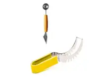 Watermelon Slicer and Corer Tongs Cutter Knife Server 12" Large Rubber Handle