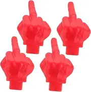 4pcs Red Air Valve Caps for Cars Motorcycles and Bicycles Leakproof Tire Valve Stem Covers Easy Installation Fit for Vehicles