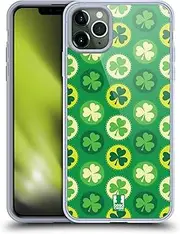 Head Case Designs Patches Shamrock Patterns Soft Gel Case Compatible with Apple iPhone 11 Pro Max