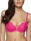 Gossard BRIGHT ROSE(PINK) Superboost Lace Plunge Push Up Bra, US 32C, UK 32C