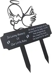 TOBBOMEY Cemetery Plaque Holder Memorial Ground Stake Grave Site Decoration Metal Garden Decoration Stake