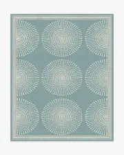 245' x 305' | Machine Washable Runner Rug | Kid & Pet Friendly | Indoor Rug | Jonathan Adler Santorini Blue Rug | Ruggable