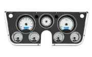 1967-72 Chevrolet Truck C10 VHX Dakota Digital Gauges Silver/Blue Analog Clock (for: Chevrolet)