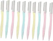 minkissy Pcs Set Eyebrow Razor Portable Shaper Trimmer Stainless Steel Makeup Beauty Tool Long Handle Ergonomic Design for Travel