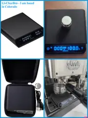 Rechargeable Pocket Coffee Pour Over Scale Barista Back-Lit LCD Timer and Case