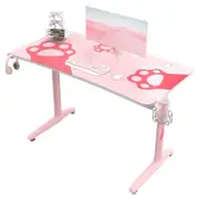 Eureka ERK-GIP-P47-PK Ergonomic GIP-P47 47 Inch Curve Gaming Desk Pink with Full Mouse Pad