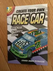 Vintage Dover Create Your Own Race Car Sticker Activity Book