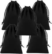 5pcs Hair Dryer Travel Bag Hair Dryer Bag Drawstring Storage Pouch Drawstring Bags Blow Dryer Bag Travel Bag Organizer Flannel Drawstring Bag Jewelry Bag Multifunction/3358 (Color : Black, Size : 15