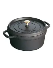 [Staub] Cast Iron Round Cocotte in Black