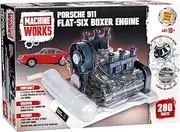 Machine Works MWHPE1 Porsche 911 Boxer Engine Toy-Replica Model Building Kit-Features Sounds and Illumination, 280+ Pieces, 10+ Years, Multi