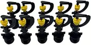 10 Pack Micro Drip Irrigation Sprinkler Heads, Greenhouse Drip Emitters, 1/2 Inch Drip Irrigation Parts Spraying Drippers for Garden Orchards Lawn Irrigation (WP5-7)