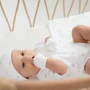 Little Leaf Baby Mittens Scratch Proof | Aster & Oak Organic
