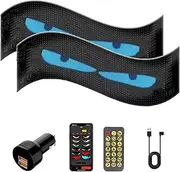 Devil Eyes Light for Car, Remote Control/APP Control, 2PCS Colorful Eye Lamp Soft LED Sign Screen for Car Windows for Lorries, Lorry, Car 10 * 35