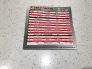 SYDNEY SWANS FIXTURE MAGNET 2011, AFL FOOTBALL PREMIERS PIES CARS DOGS TIgers CR