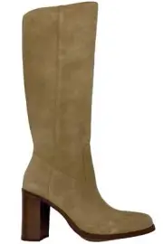 Vince Camuto x Fashion Jackson Tall Shaft Leather Boots Pearl Tortilla