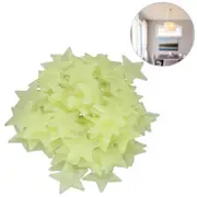 Nevenka Luminous Stars Plastic Wall Stickers Glow In The Dark For Home Art Decor-Yellow